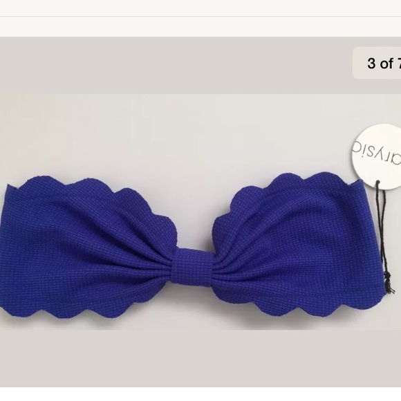 NWT Marysia Scalloped Blue Bikini Top - Picture 3 of 8